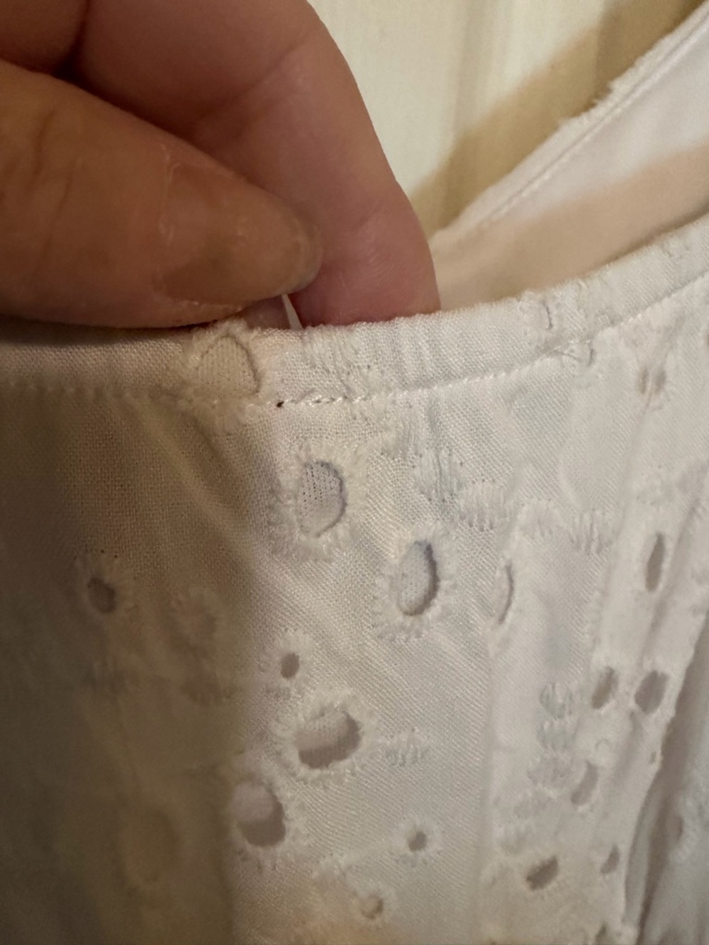 Lily Rose White Eyelet Midi Dress with Ruffle Straps - Picture 12 of 16